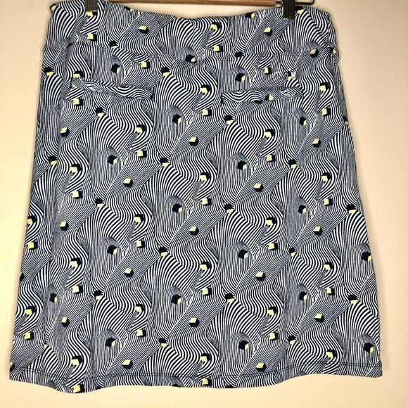 N*VO Golf Skort, Navy Blue & Yellow, Size M - Picture 2 of 10